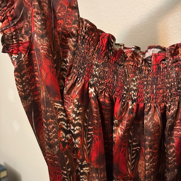 EShakti Dress Sz 12, Feather Dress, has belt, pockets, NWOT - Picture 3 of 10